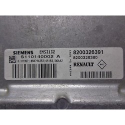 Calculateur Moteur Renault Twingo 1.2 Siemens EMS3132 S110140002A 8200326391 8200326380
